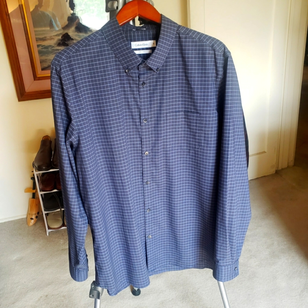Calvin Klein extra Large blue cotton Shirt